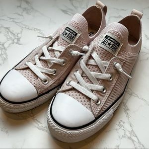 Converse All Star Shoreline Pale Pink Knit Slip-On size 8